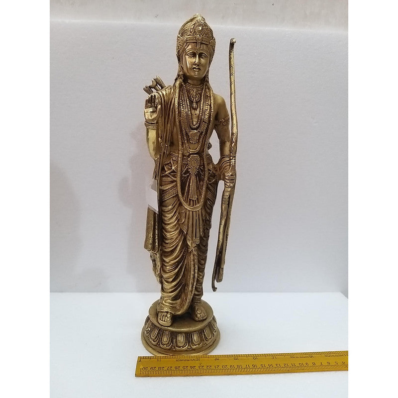 Large Brass Ayodhya Ram Murti Idol Statue | Temple Mandir Home Decor  (2120)